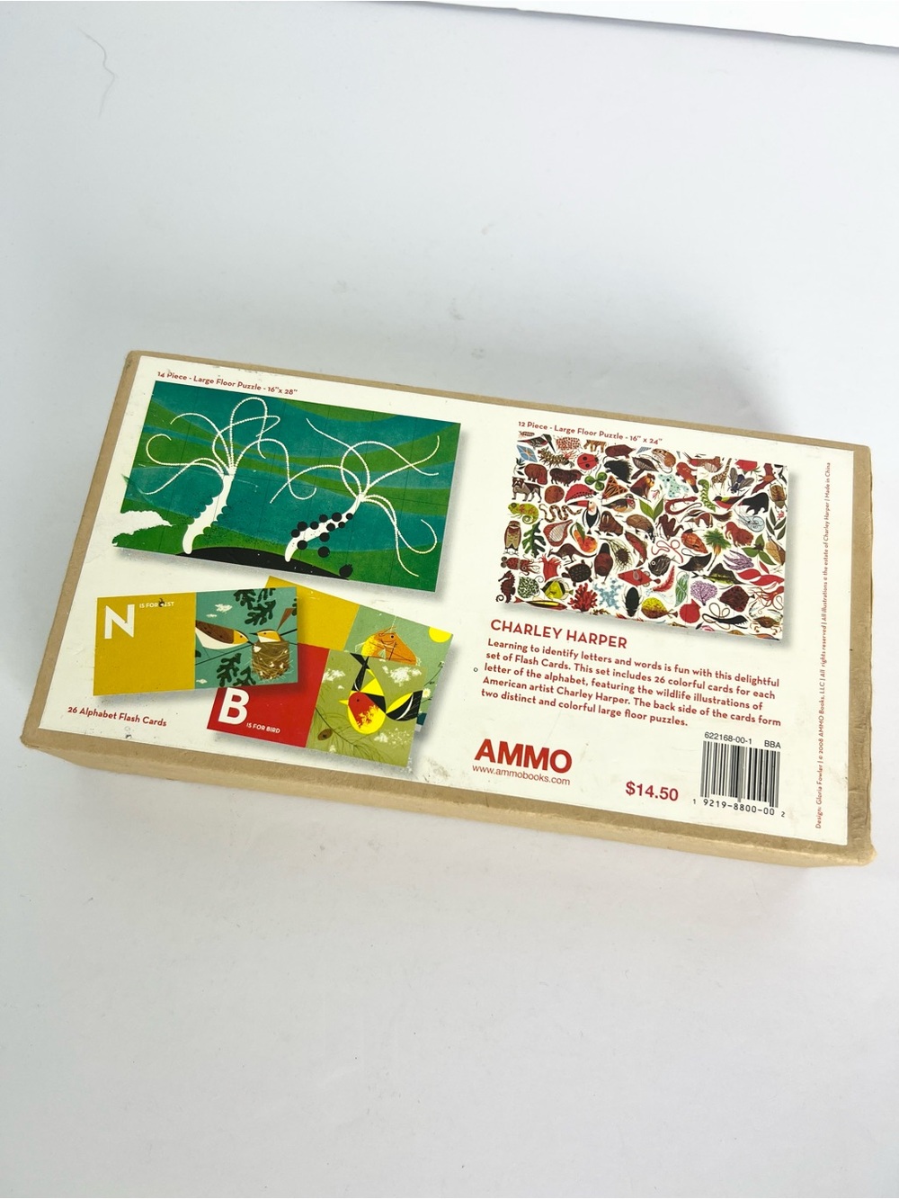 Charley Harper Flash Cards L Is For Ladybug Alphabet plus 2 Large Puzzles A4 - Picture 2 of 6